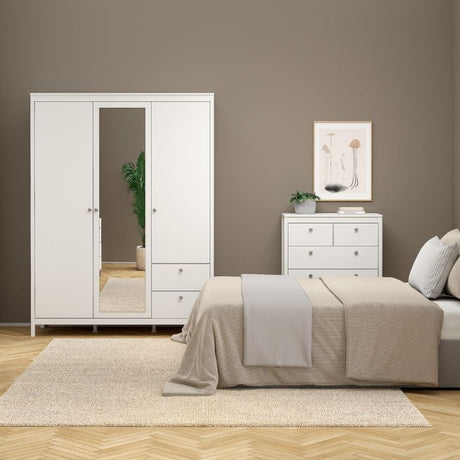 Rowan 80cm 5 Drawer Chest of Drawer-White - FurniComp