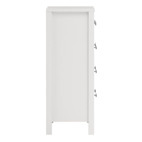 Rowan 80cm 5 Drawer Chest of Drawer-White - FurniComp