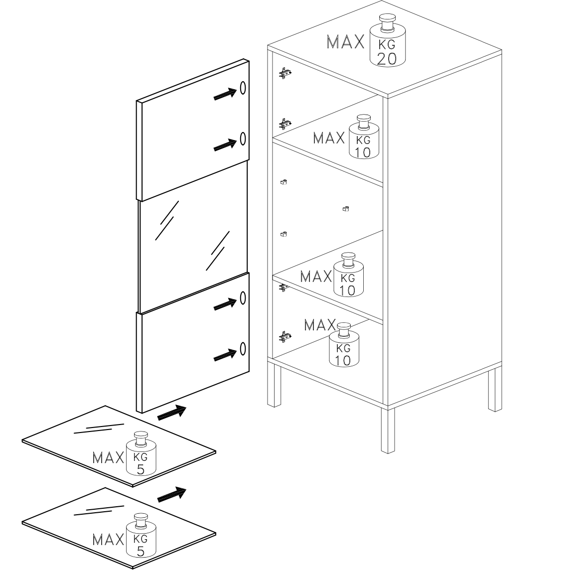 Verona 1 Door Black Oak Tall Glass Display Cabinet - FurniComp