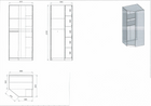 Denver 1 Door White Panelled Corner Wardrobe - FurniComp