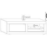 Selene 1 Door White Gloss and Pero Oak TV Stand - FurniComp
