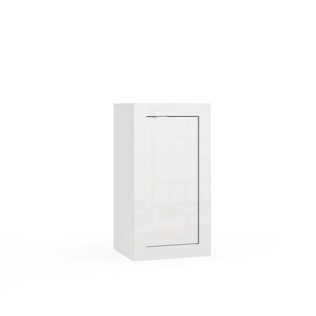 Selene 1 Door White Gloss Bathroom Storage Cabinet - FurniComp