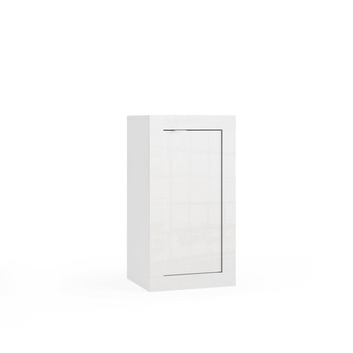 Selene 1 Door White Gloss Bathroom Storage Cabinet - FurniComp