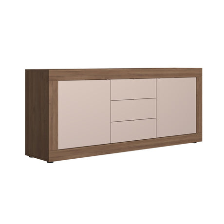 Selene 2 Door 3 Drawer Cashmere & Mercure Oak Sideboard - FurniComp