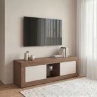 Selene 2 Door Cashmere & Mercure Oak TV Unit - FurniComp