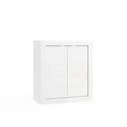 Selene 2 Door White Gloss Bathroom Storage Cabinet - FurniComp