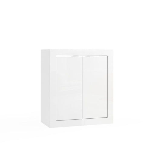 Selene 2 Door White Gloss Bathroom Storage Cabinet - FurniComp