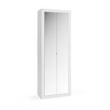 Selene 2 Door White Gloss Tall Mirrored Bathroom Storage Cupboard - FurniComp