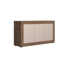 Selene 3 Door Cashmere & Mercure Oak Sideboard - FurniComp