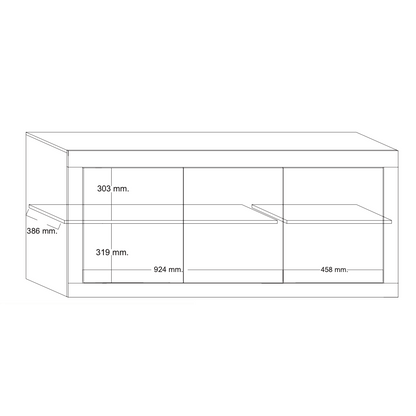 Selene 3 Door White Gloss and Pero Oak Sideboard - FurniComp