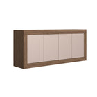 Selene 4 Door Cashmere & Mercure Oak Sideboard - FurniComp