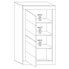 Selene Large 4 Door White Gloss and Pero Oak Glass Display Cabinet - FurniComp