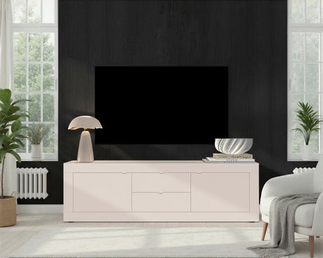 Selene Large 2 Door 2 Drawer Cashmere TV Unit - FurniComp
