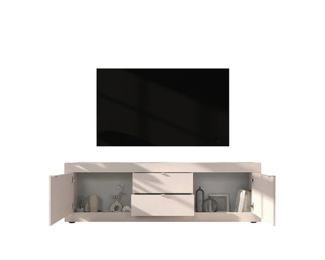 Selene Large 2 Door 2 Drawer Cashmere TV Unit - FurniComp