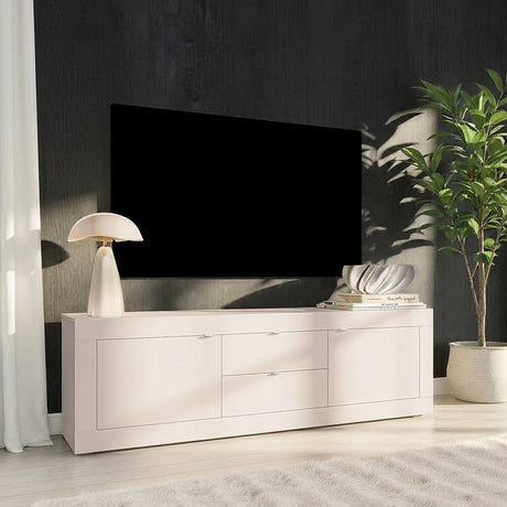 Selene Large 2 Door 2 Drawer Cashmere TV Unit - FurniComp