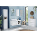 Selene 1 Door White Gloss Tall Bathroom Storage Cupboard - FurniComp