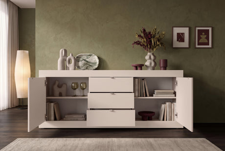 Selene 2 Door 3 Drawer Cashmere Sideboard - FurniComp