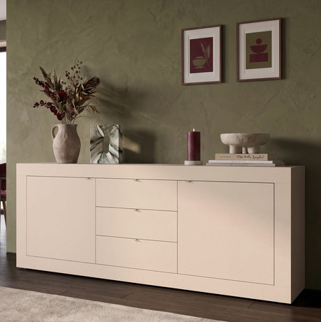 Selene 2 Door 3 Drawer Cashmere Sideboard - FurniComp