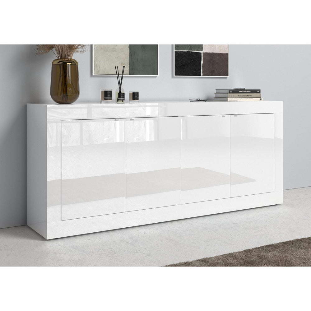 Selene 4 Door White Gloss Sideboard - FurniComp