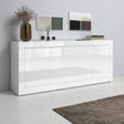 Selene 4 Door White Gloss Sideboard - FurniComp