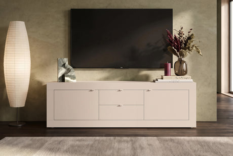 Selene Large 2 Door 2 Drawer Cashmere TV Unit - FurniComp