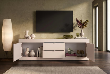 Selene Large 2 Door 2 Drawer Cashmere TV Unit - FurniComp