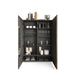 Seville 2 Door Grey and Mercure Oak Display Cabinet - FurniComp