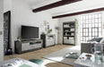 Siena 2 Door Anthracite and Concrete Grey Tall Sideboard/Highboard - FurniComp