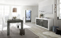 Siena 2 Door White Gloss and Anthracite Tall Sideboard/Highboard - FurniComp