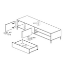 Venice 2 Door 1 Drawer Grey and Mercure Oak Large TV Stand - FurniComp