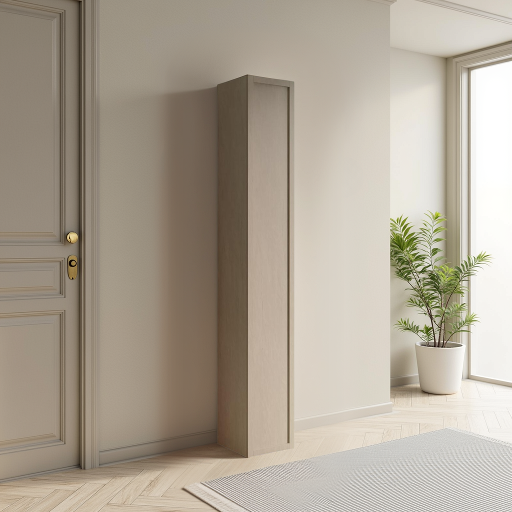 Combo 28cm Slim Multipurpose Framed Storage Cupboard - Stone COM-10T-02 - FurniComp