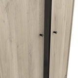 Theo 2 Door 1 Drawer Oak Rattan Style Wardrobe - FurniComp