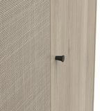 Theo 3 Door 2 Drawer Oak Rattan style Wardrobe - FurniComp