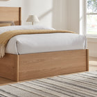 Theo Wooden Oak Storage Bed Frame - FurniComp