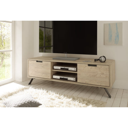 Tropez 2 Door Sherwood Oak TV Stand - FurniComp