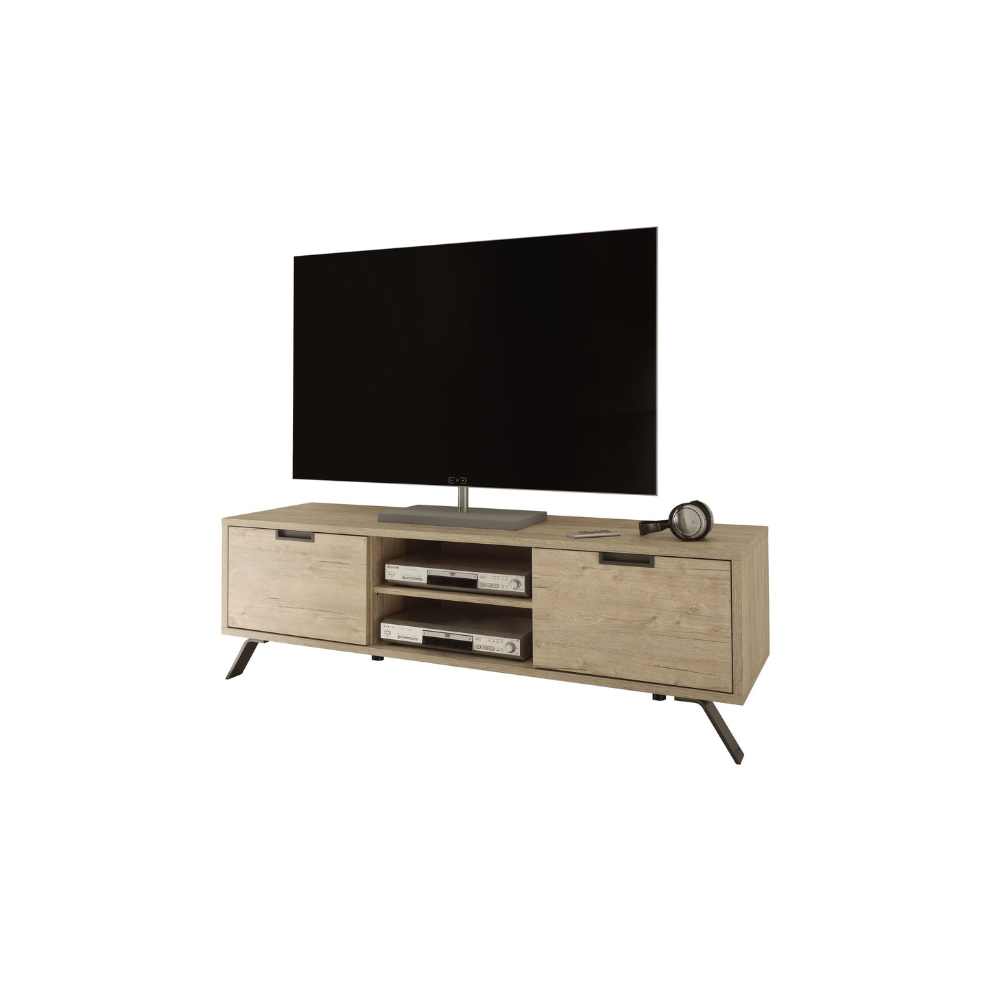 Tropez 2 Door Sherwood Oak TV Stand - FurniComp