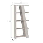 Turin 70cm 5 Tier Ladder Bookcase- Sand - FurniComp