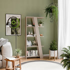 Turin 70cm 5 Tier Ladder Bookcase- Taupe - FurniComp