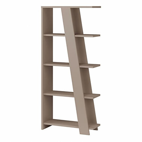 Turin 70cm 5 Tier Ladder Bookcase- Taupe - FurniComp