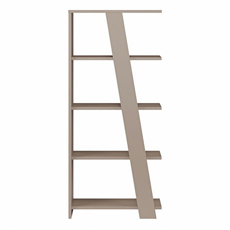 Turin 70cm 5 Tier Ladder Bookcase- Taupe - FurniComp