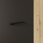 Variant Multipurpose Artisan Oak & Black Tall 2 Door Broom Utility Cupboard - FurniComp