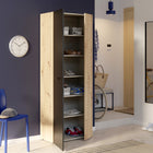 Variant Multipurpose Artisan Oak & Black Tall 2 Door Utility Shoe Storage Cupboard - FurniComp