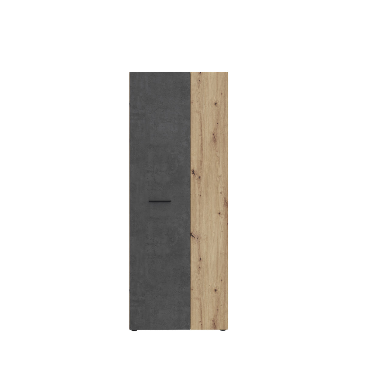 Variant Multipurpose Artisan Oak & Dark Grey Tall 2 Door Broom Utility Cupboard - FurniComp