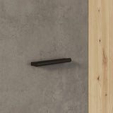 Variant Multipurpose Artisan Oak & Dark Grey Tall 2 Door Utility Shoe Storage Cupboard - FurniComp