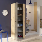 Variant Multipurpose Artisan Oak & Dark Grey Tall 2 Door Utility Shoe Storage Cupboard - FurniComp
