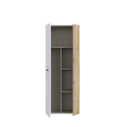 Variant Multipurpose Artisan Oak & White Tall 2 Door Broom Utility Cupboard - FurniComp