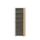 Variant Multipurpose Artisan Oak & White Tall 2 Door Utility Shoe Storage Cupboard - FurniComp