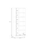 Variant Multipurpose Artisan Oak & White Tall 2 Door Utility Shoe Storage Cupboard - FurniComp