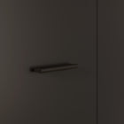 Variant Multipurpose Black Tall 2 Door Broom Utility Cupboard - FurniComp
