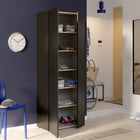 Variant Multipurpose Black Tall 2 Door Utility Shoe Storage Cupboard - FurniComp